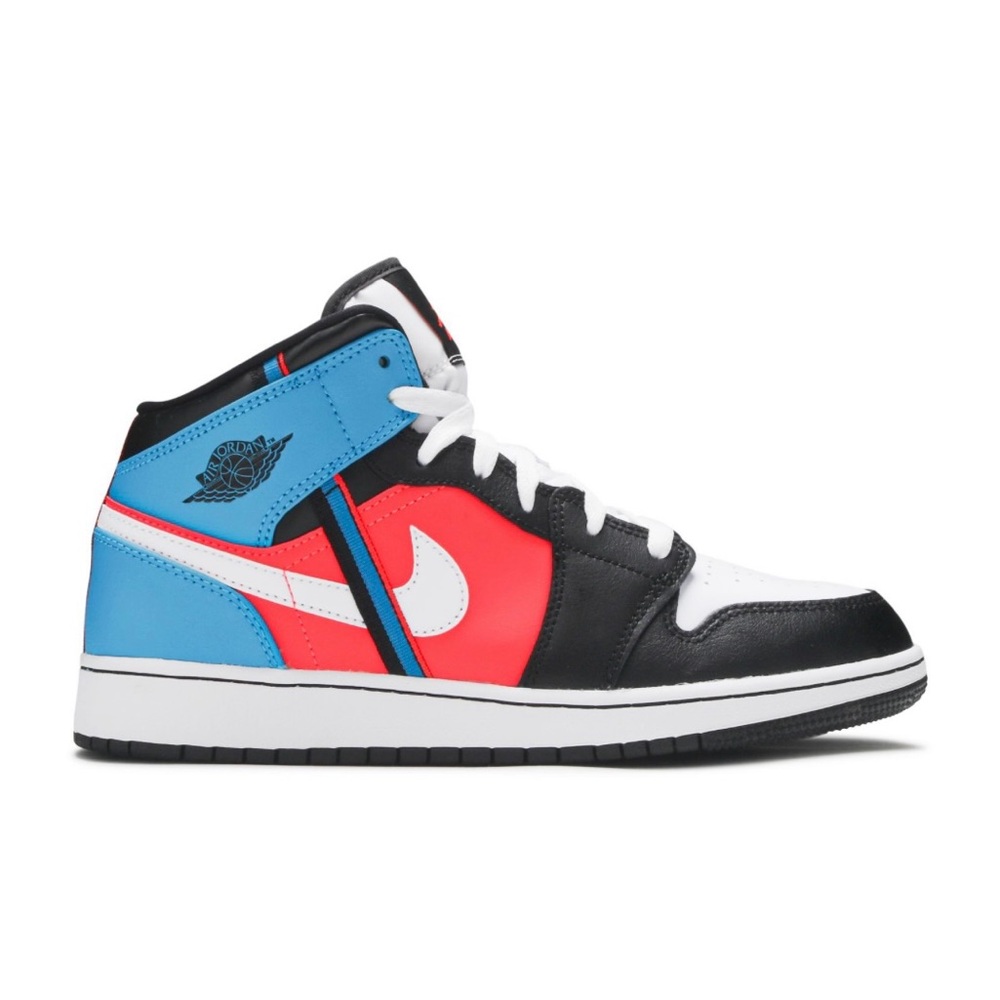 Air Jordan 1 Mid Sneakers ‘Game Time’ - Black, Blue, Red